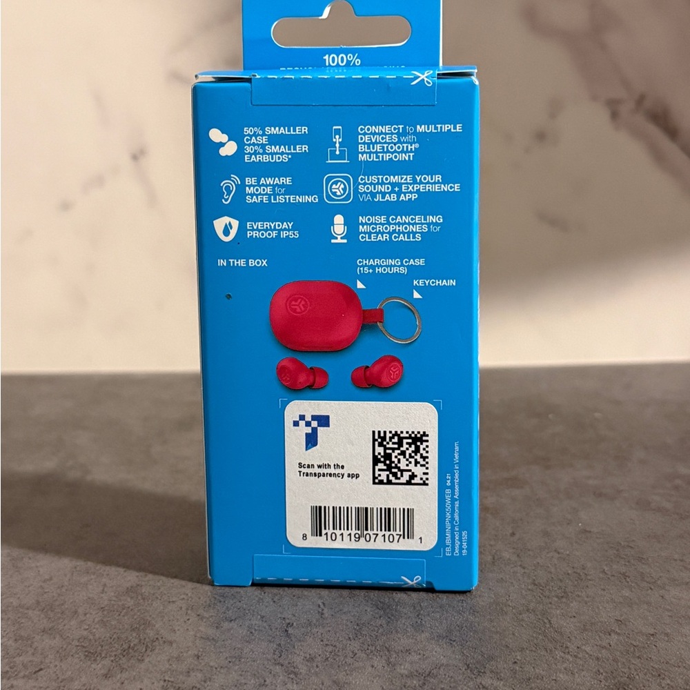 JLab JBuds Mini True Wireless Earbuds | Hot Pink | New in Box - Picture 2 of 3